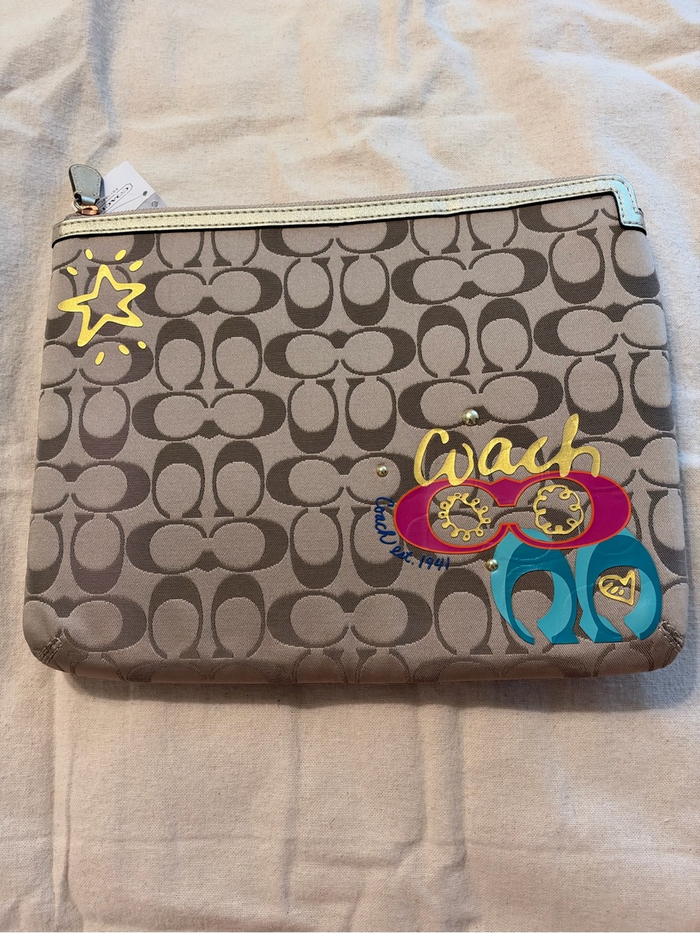 Coach Signature Canvas iPad/Tablet Sleeve
